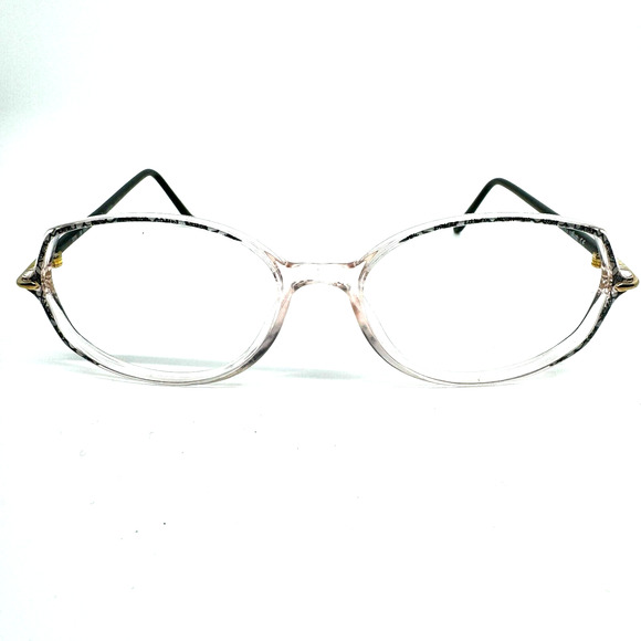 Silhouette SPX M 1899 /25 C 6058 Clear Black Gold Eyeglasses Frames 53-15 H10161